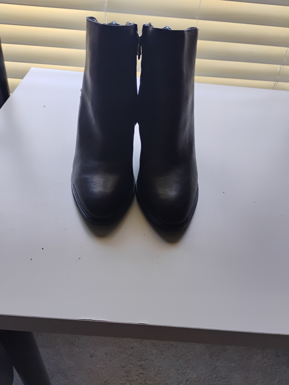 Dolce Vita Black Leather Ankle Booties with Side Zipper